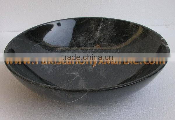 TEAKWOOD BLACK ZEBRA MARBLE BOWLS