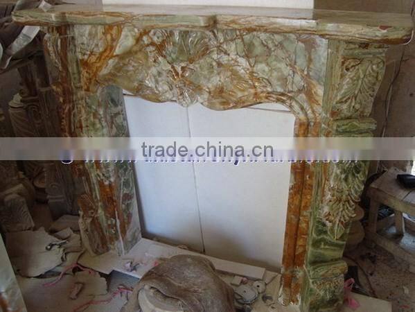 New products superior quality MULTI GREEN ONYX FIREPLACES