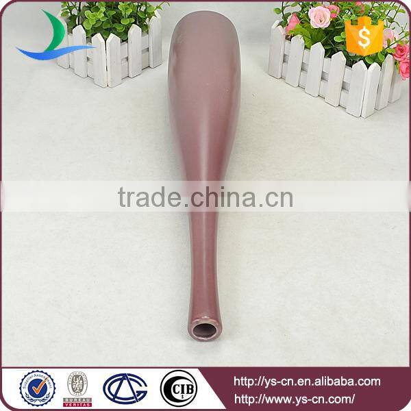 long slim red ceramic decorating vase for restaurant