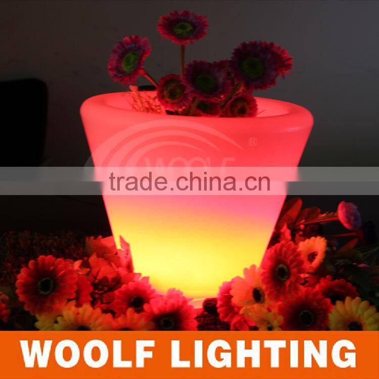 led outdoor small plastic flower pots