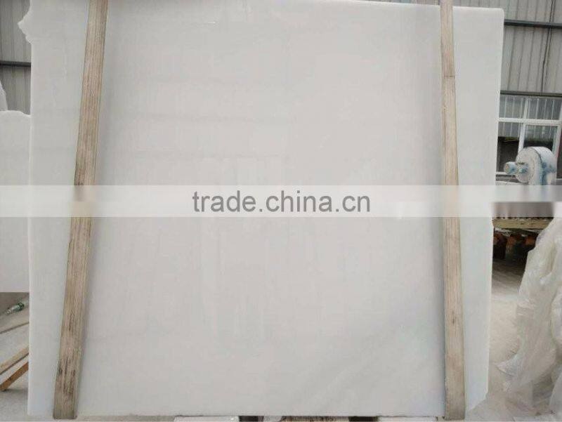 Natural crystal white marble polished big slabs