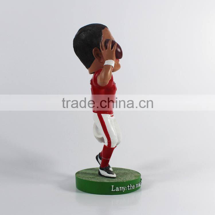 Hotsale custom resin soccer bobble head, NFL bobble head, MLB bobble head