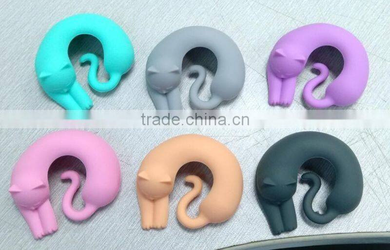 Silicone Colorful Cats Wine Glass Markers,Silicone Kitty Drink Markers