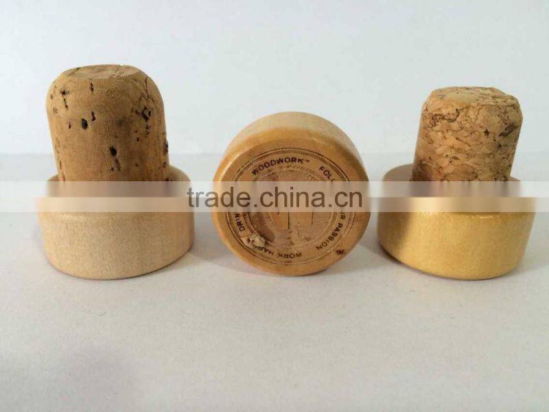 Golden aluminium caps for wine glass bottles