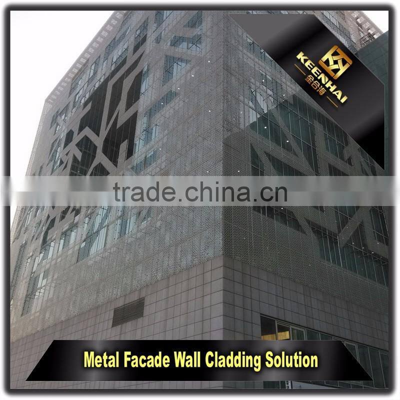 201 304 316 Stainless Steel Decorative Exterior Perporated Metal Wall Cladding