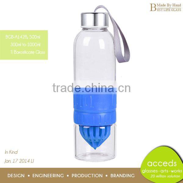 For Sale Custom Made Juice Glass Lemon Water Bottle