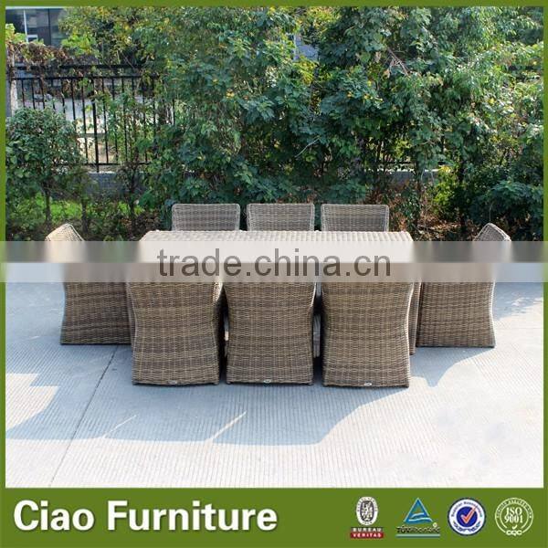 7 mm half round rattan furniture philippine dining table set
