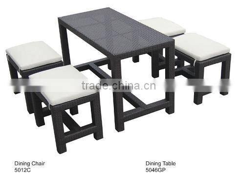 aluminum outdoor restaurant table and benches