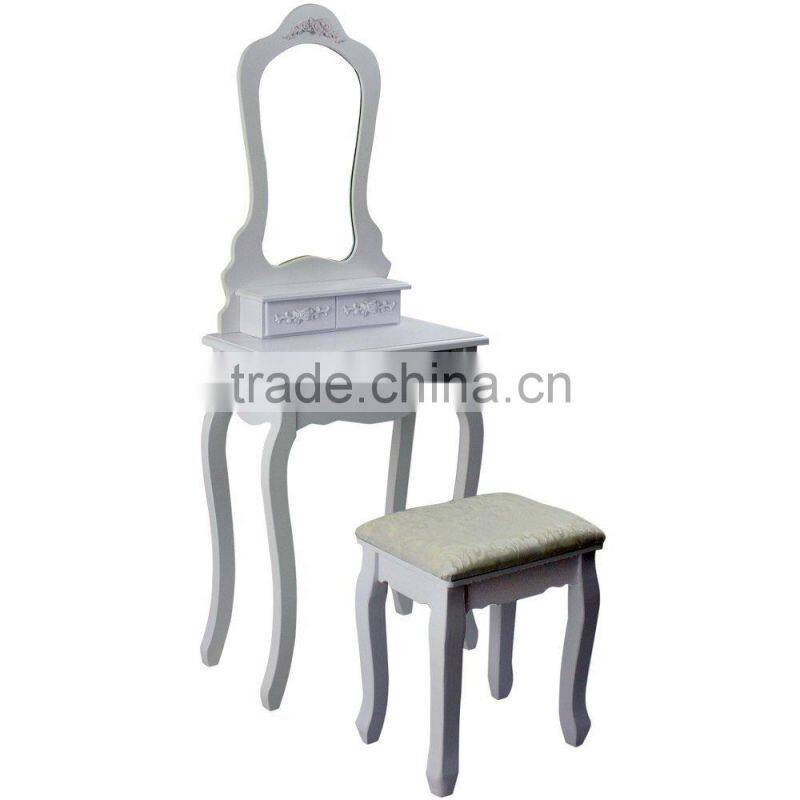 Smaller Dressing Table with stool and mirror/ cheaper make-up table with flowers