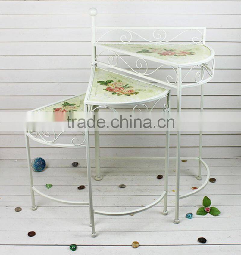 3 tier metal corner plant pot stand