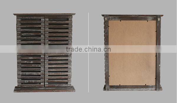 Custom logo low moq shutter shape wooden window
