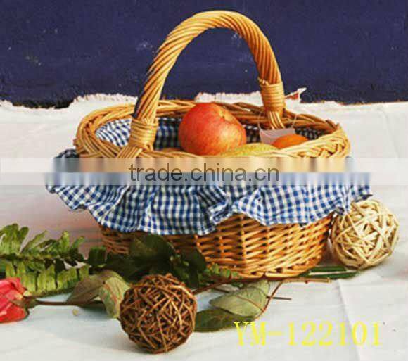 willow basket for shopping