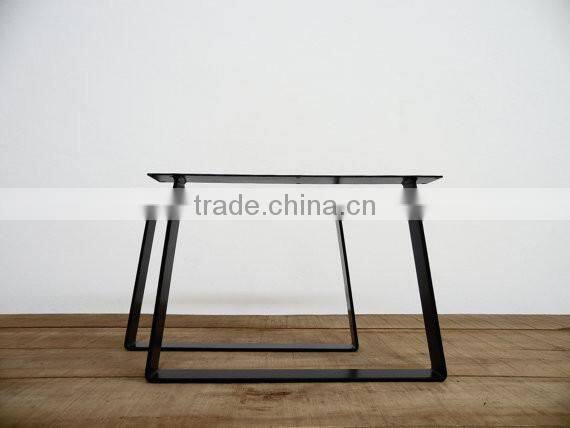 2017 hot new products thin steel black metal bench leg with wood table