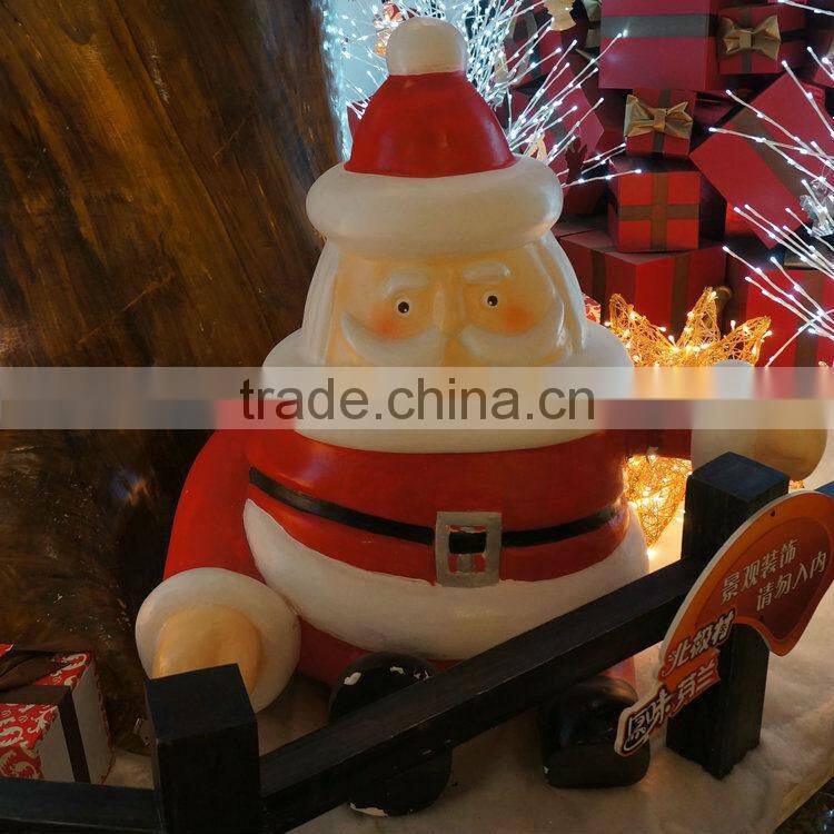 Large outdoor santas decoration