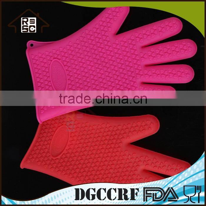 NBRSC Strict Quality Checked Healthy and Protective Silicone Oven Gloves With Fingers Oven Mitt Kitchen Glove