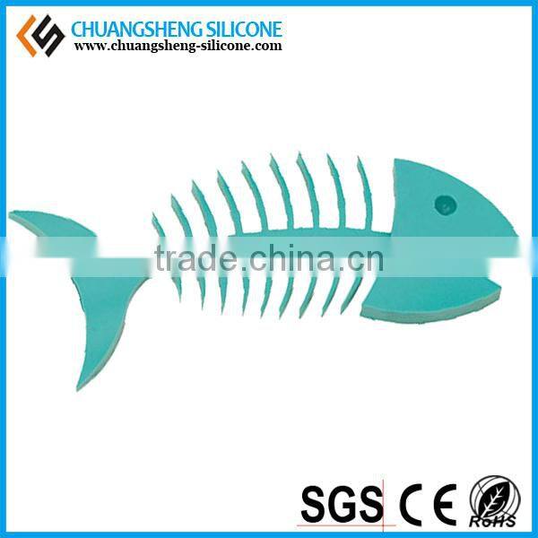 Fish shaped magnetic soap holder, eco-friendly silicone soap keeper for bathroom