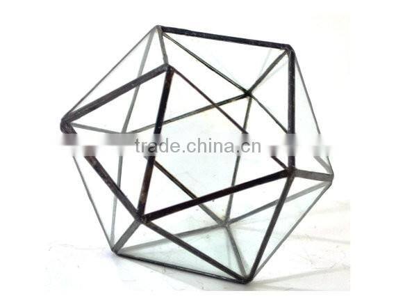 Geometric Stained And Handmade Glass Terrarium