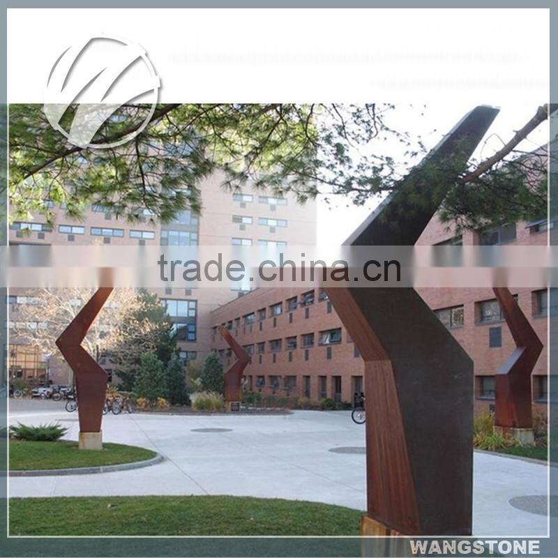 Custom modern public artwork corten steel sculpture for outdoor decoration