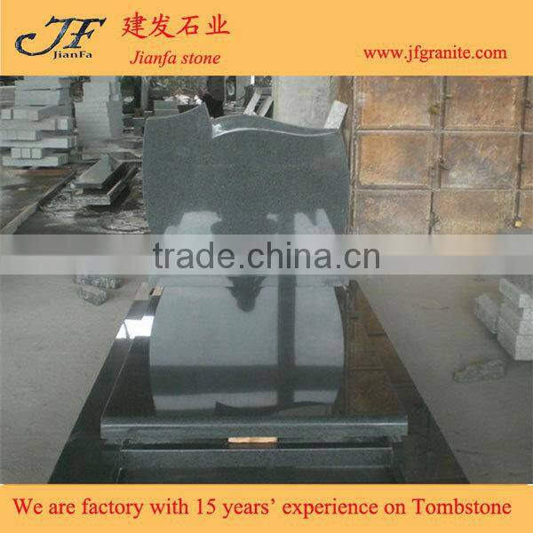 Cheap China 654 Dark Black Granite Headstones