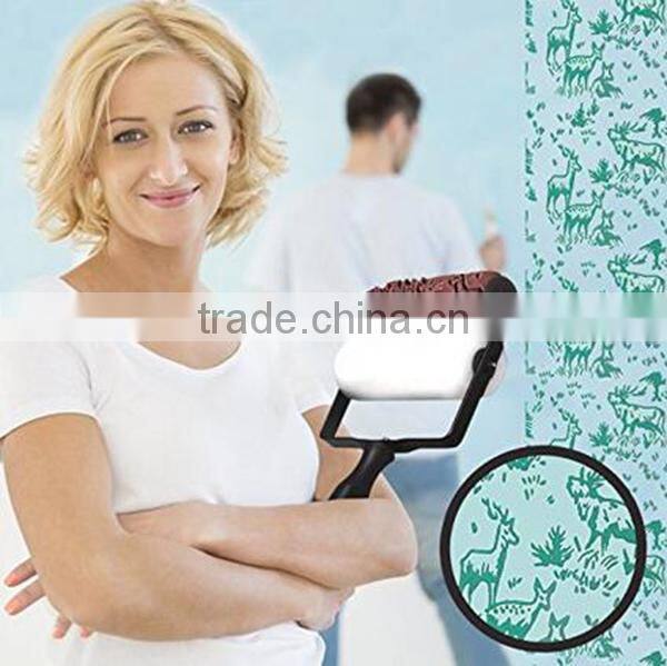 15cm Pattern Paint Brush Roller DIY Rolling Robin Patterned Paint Roller Kit