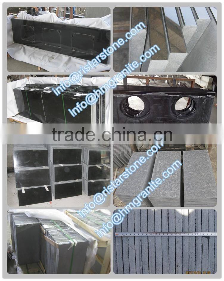Top quality Mongolian black granite countertop