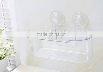plastic transparent bathroom shelves with sucker