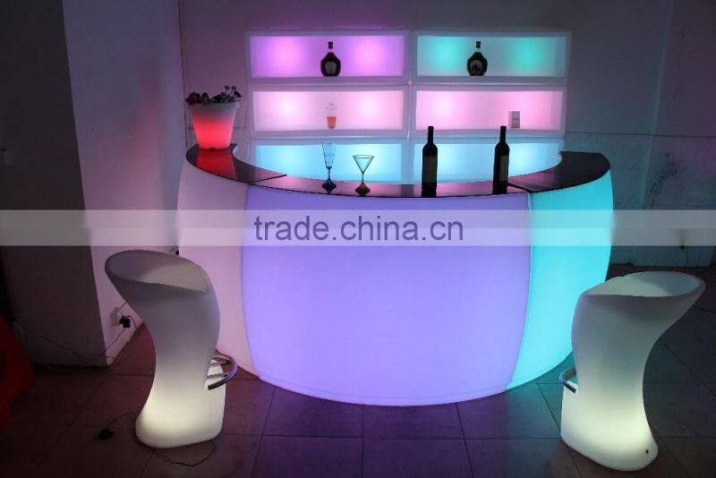 2015 hot !!! RGB Color changing rechargeable outdoor waterproof led bar table counter