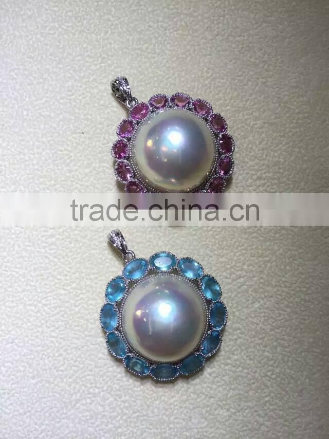 20-21mm seawater mabe Pearl earring