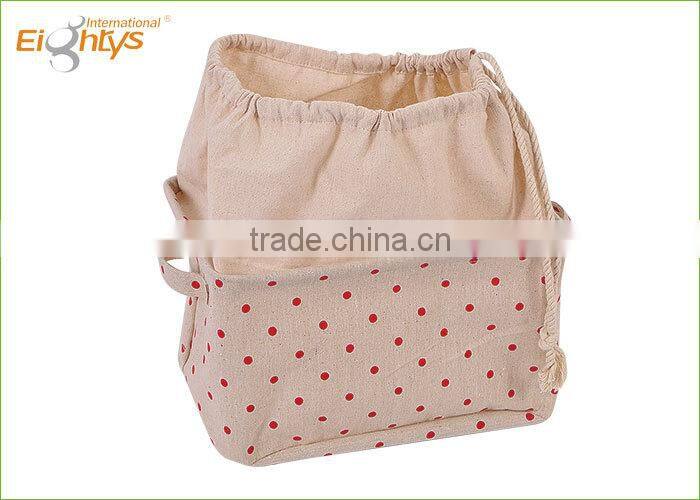 new product foldable eco-friendly cotton and flax cloth storage box
