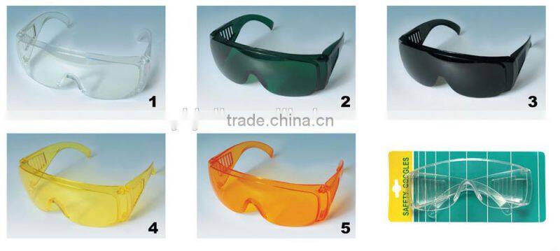 black color side flam ventilation pc lens en 166 safety goggle/glasses