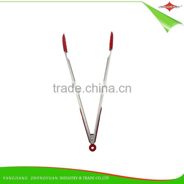 ZY-H2024 Eco Friendly Wholesale grill utensil food grade silicone kitchen tongs