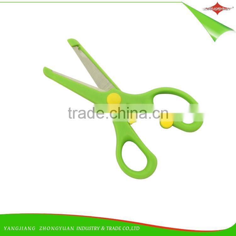 ZY-J7009 Plastic Safety student scissors Lovely Children Hand Cartoon Scissors