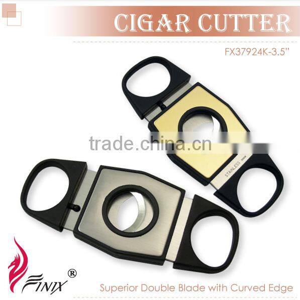 Black Titanium Plated Stainless Steel Custom Cigar Cutter