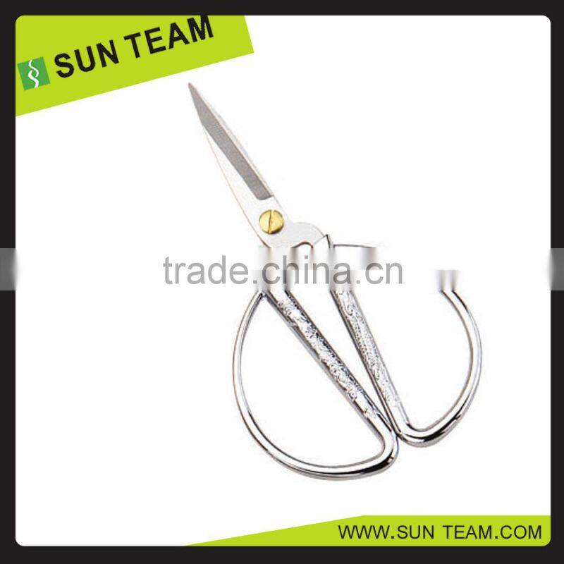 ST005 6"" heavy-duty tailor gold plated ribbon cutting scissors