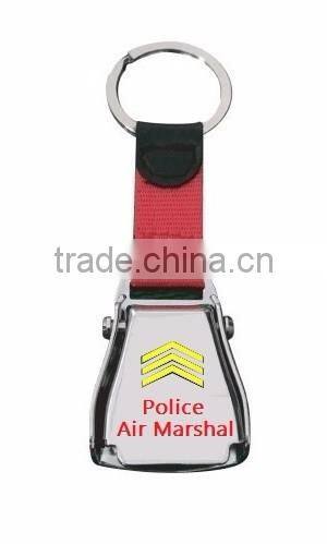Custom Logo Mini Aircraft Buckle Seatbelt Keychain fo Police Air Marshal