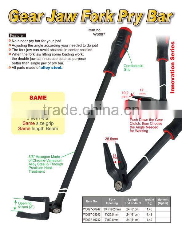 Gear Jaw Fork Pry Bar