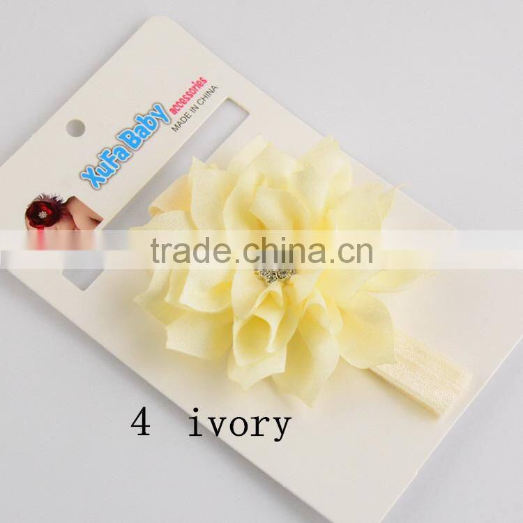 Mini Baby Turban Headband wholesale Top Flower Elastic Headband Baby Hair Accessories Hairband