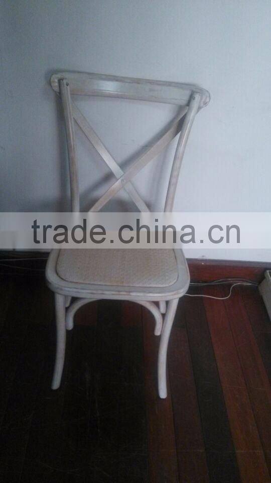 Wood Type and Dining Chair Solid wood stacking cross back chair