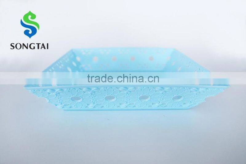 2016 New Plastic pp square fruit tray with sunflower