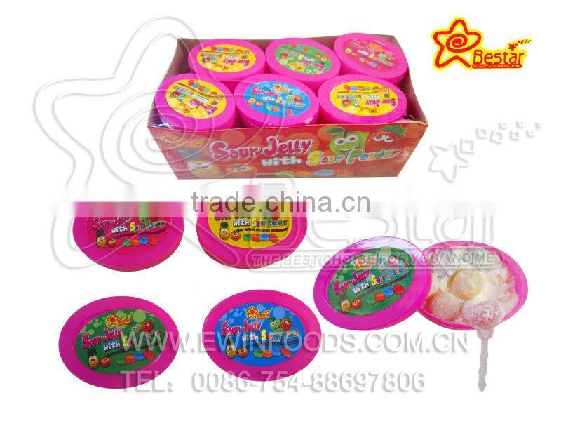Jelly Bubble Gum Ball With Sour Powder