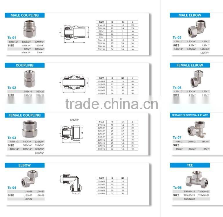 DZR BRASS MOVABLE CASING FEMALE ADAPTOR
