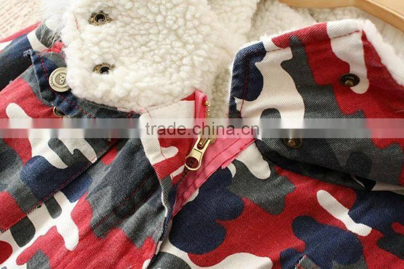 Women's Thicken Camouflage Fleece Faux Fur Warm Winter Coat Hooded Parka Overcoat Jacket