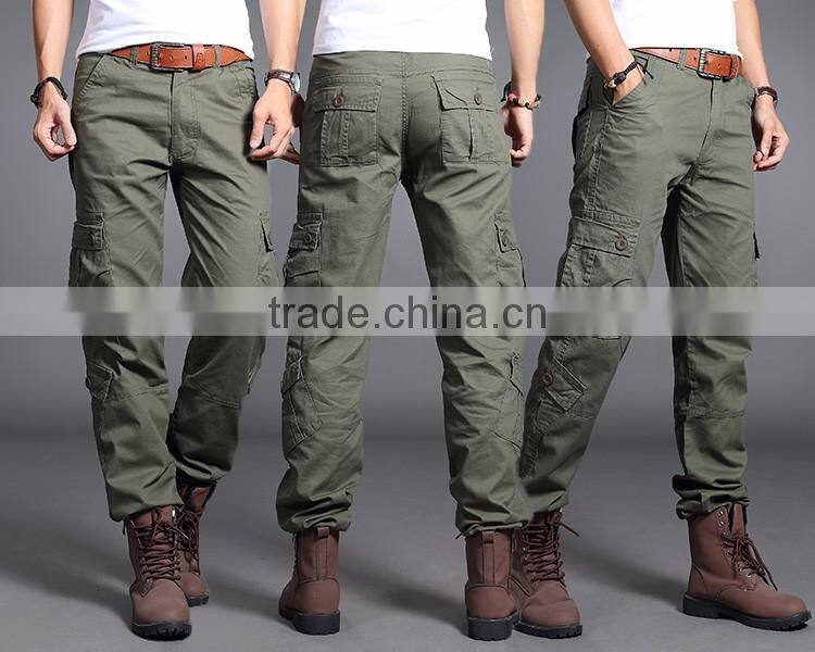 2016 customized manufacture fashionable Wholesale Men's Casual Pants plain color Loose Sport outdoor Trousers for men