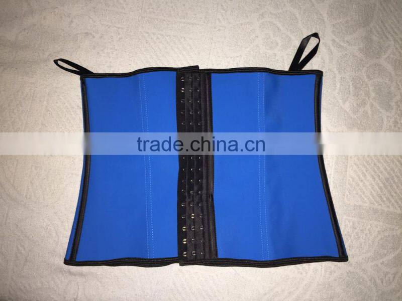 Plus size High compression gym/sport 100% latex waist trainer/cincher weight loss waist training corset girdles body shapers