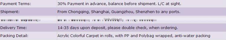 luxury acrylic plain fleece carpet