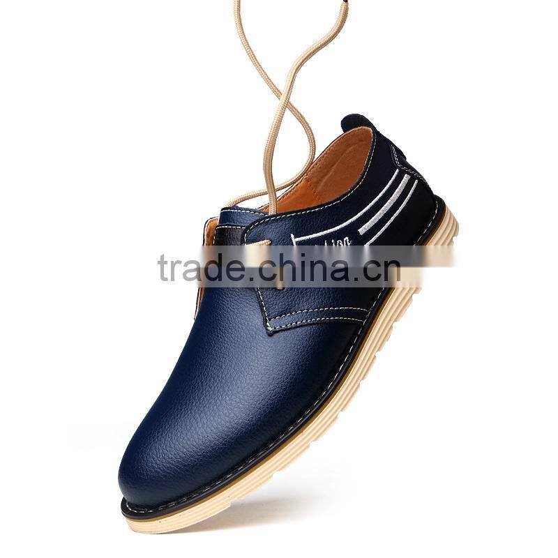 hot sell best quality men relaxation casual shoes leather fashion, adults business leather shoes casual made in china factory