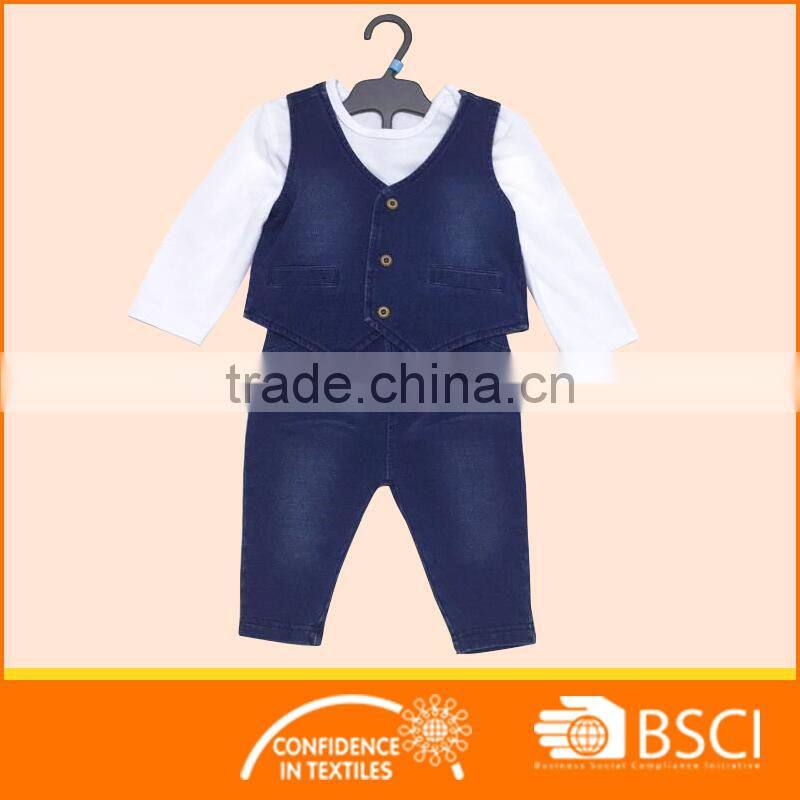Fancy Baby Denim+Shirt Clothing Set