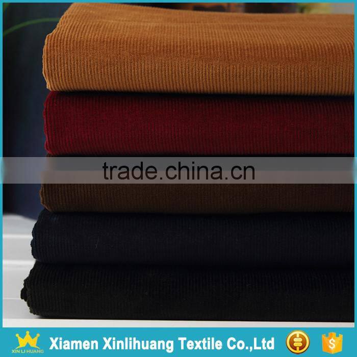 Nice Price 98% Cotton 2% Spandex 28 Wale Stretch Corduroy Fabric for Pants