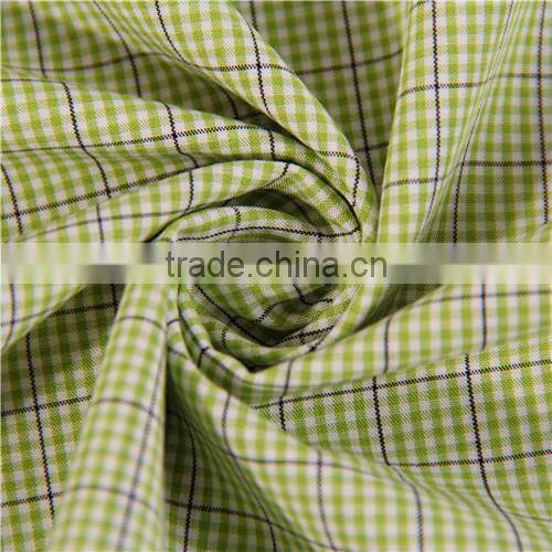 wrinkle free bamboo fiber fabric(bamboo 50%,micro fiber 50%) for men shirt, yarn dyed checked fabric, uniform shirt wholesale