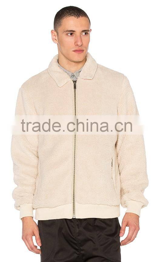 Custom china made warm winter velour jacket wholesale bomber mens jacket